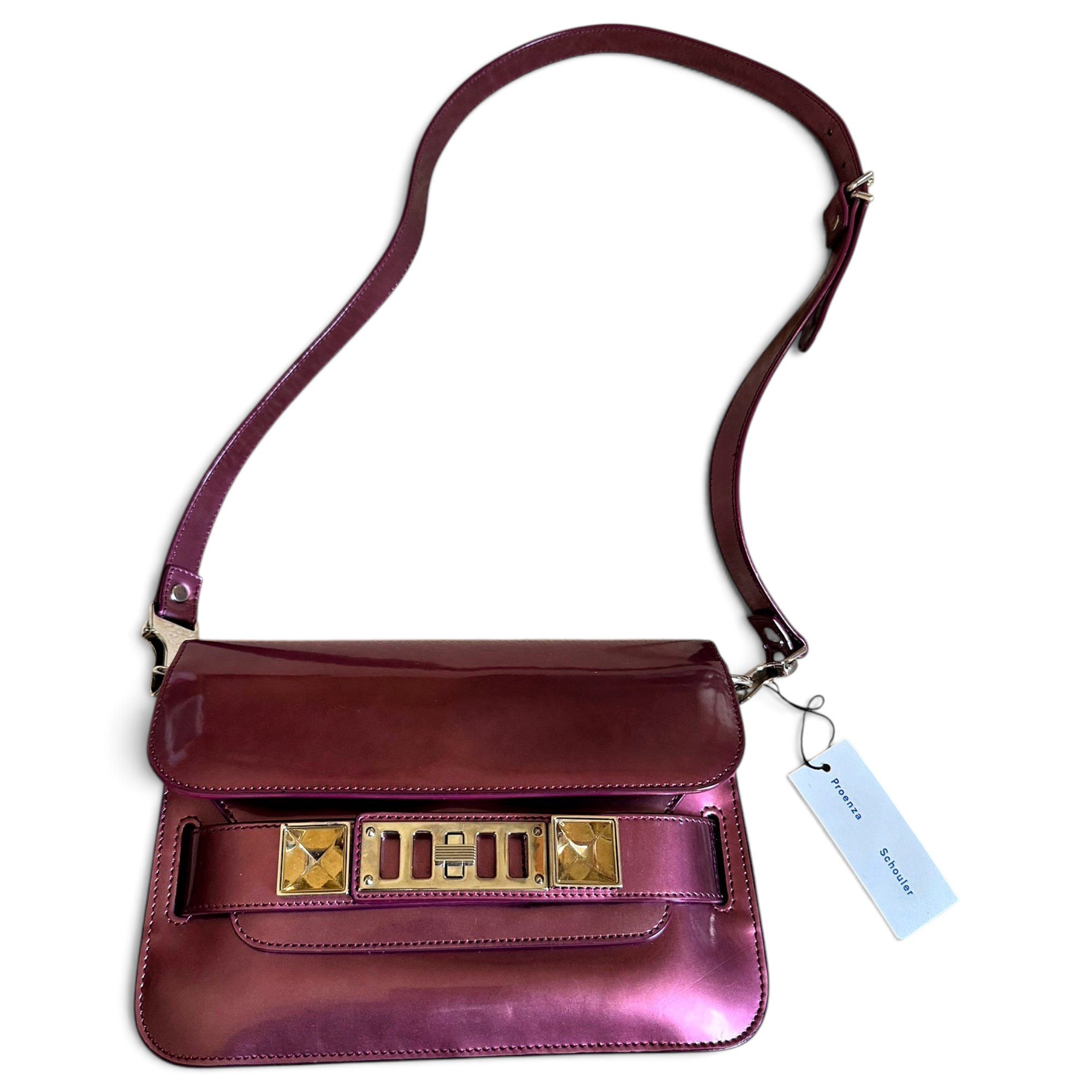 PS11 patent leather crossbody bag