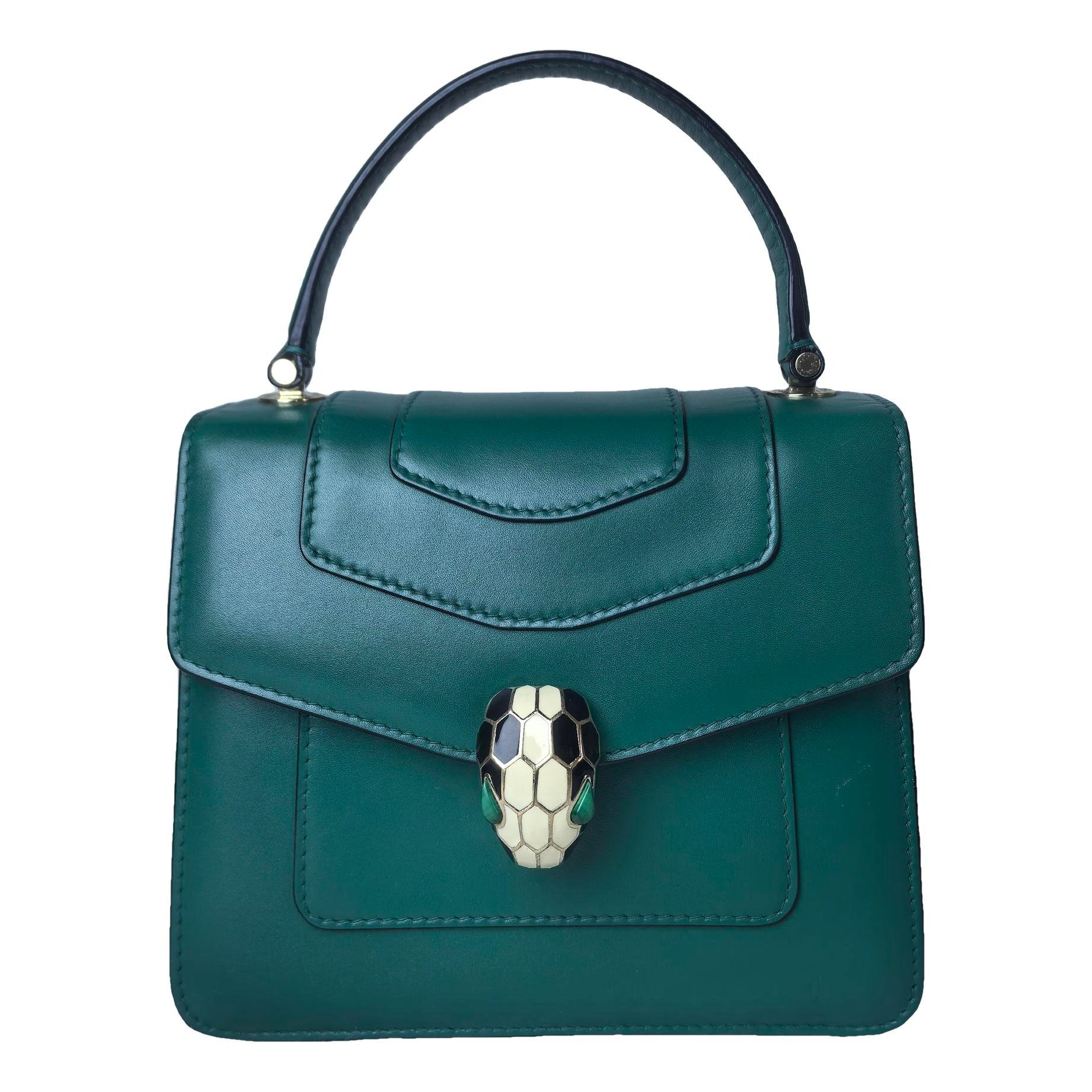 Serpenti leather handbag