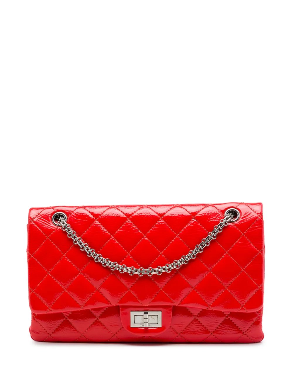 2010-2011 Quilted Crinkled Patent Reissue 2.55 Double Flap 227 shoulder bag