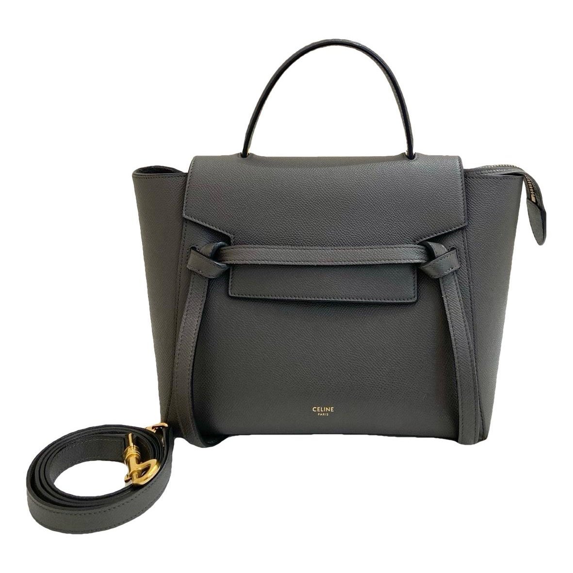 Belt leather handbag
