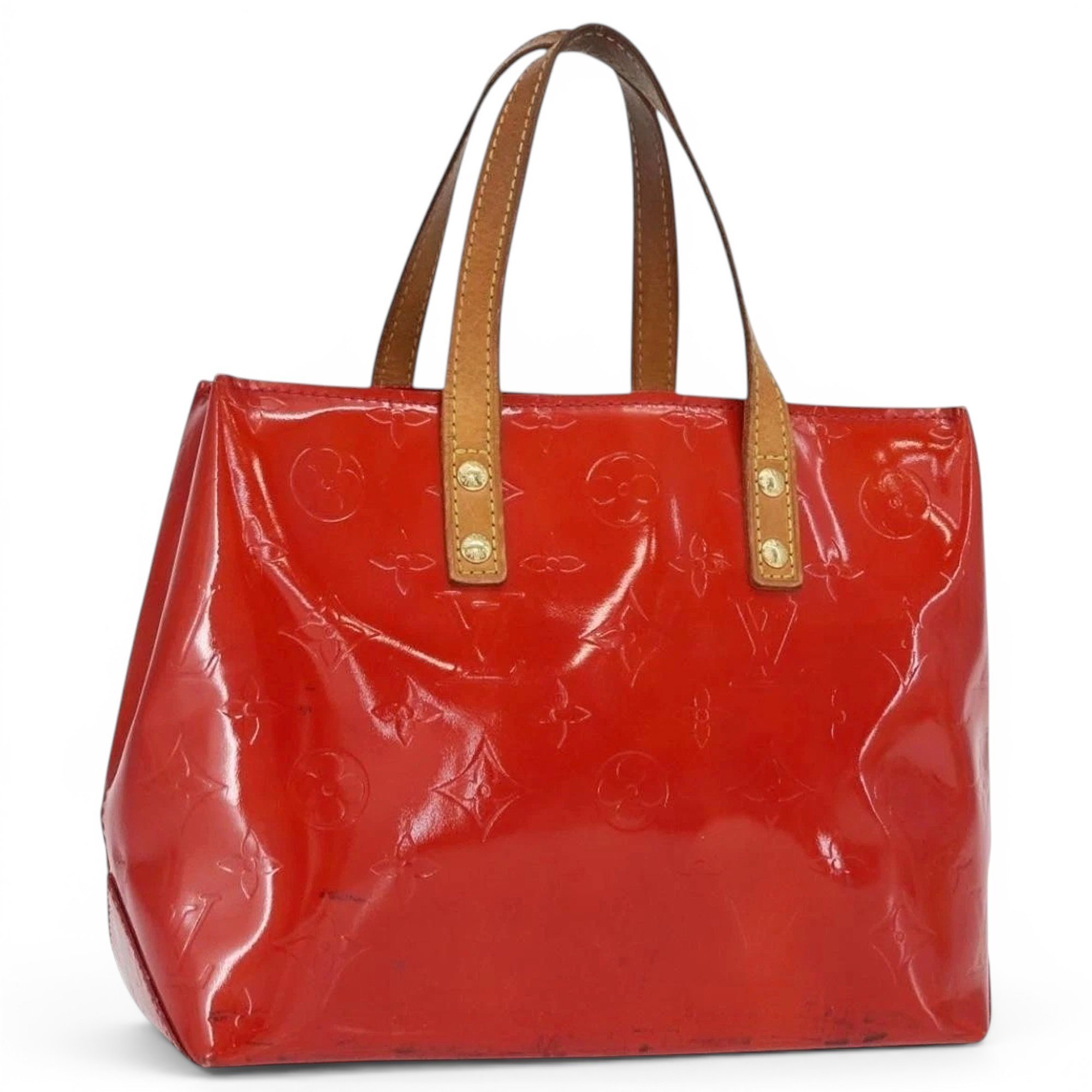 Patent leather handbag