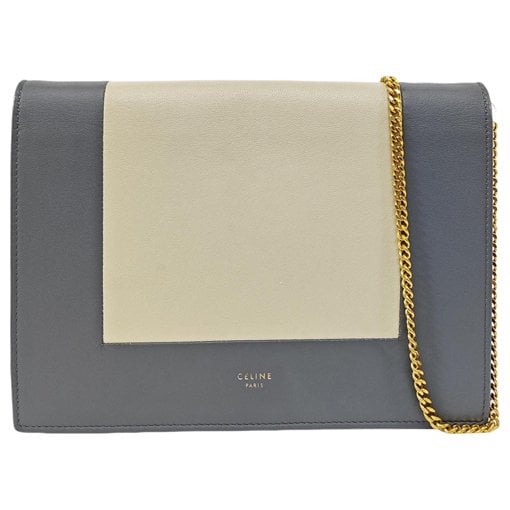 Frame leather handbag