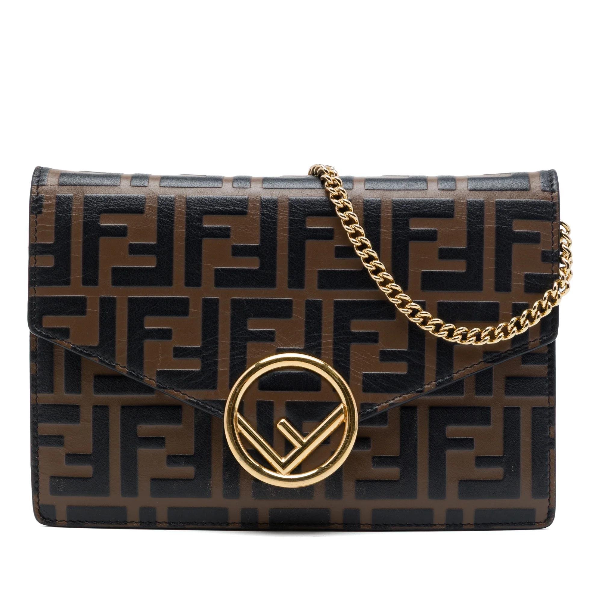 Wallet On Chain leather handbag