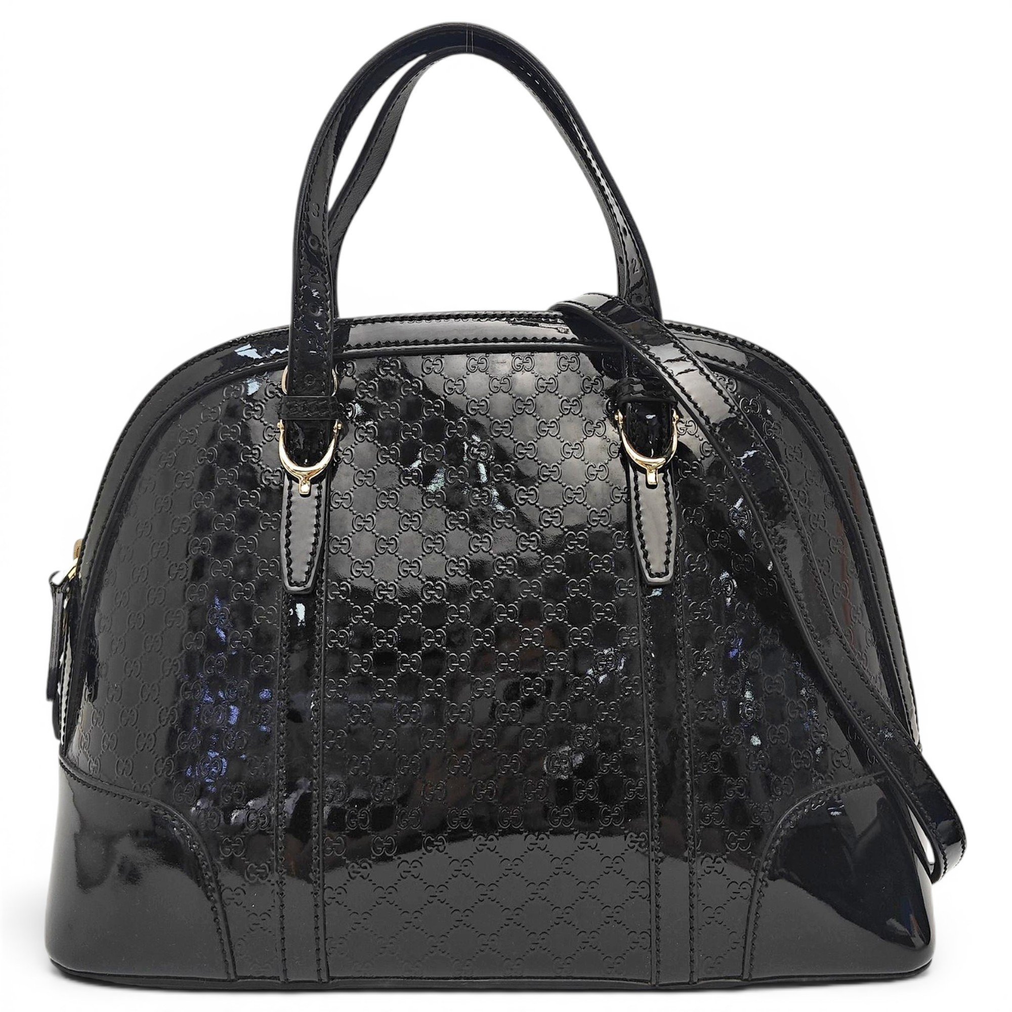 Dôme patent leather handbag