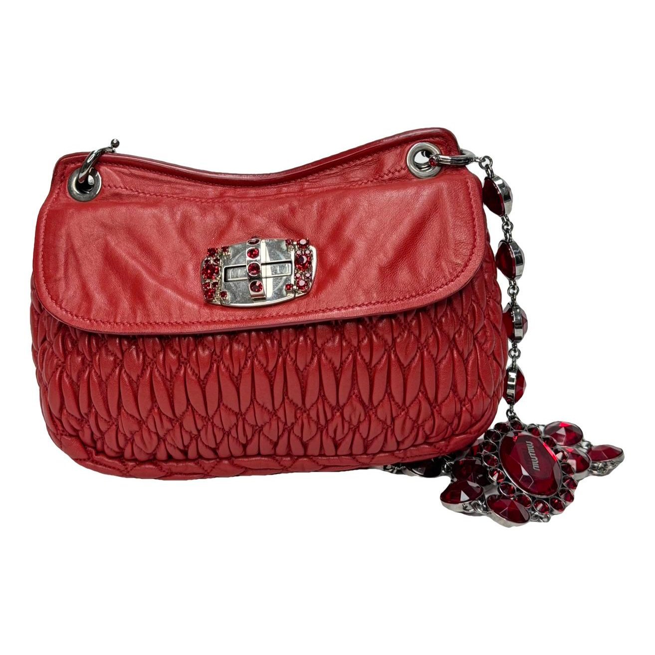Matelassé leather handbag