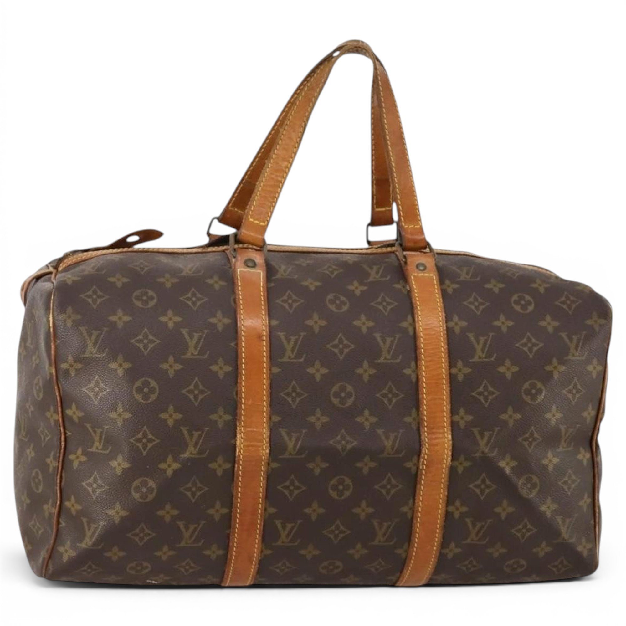 Sac souple leather travel bag