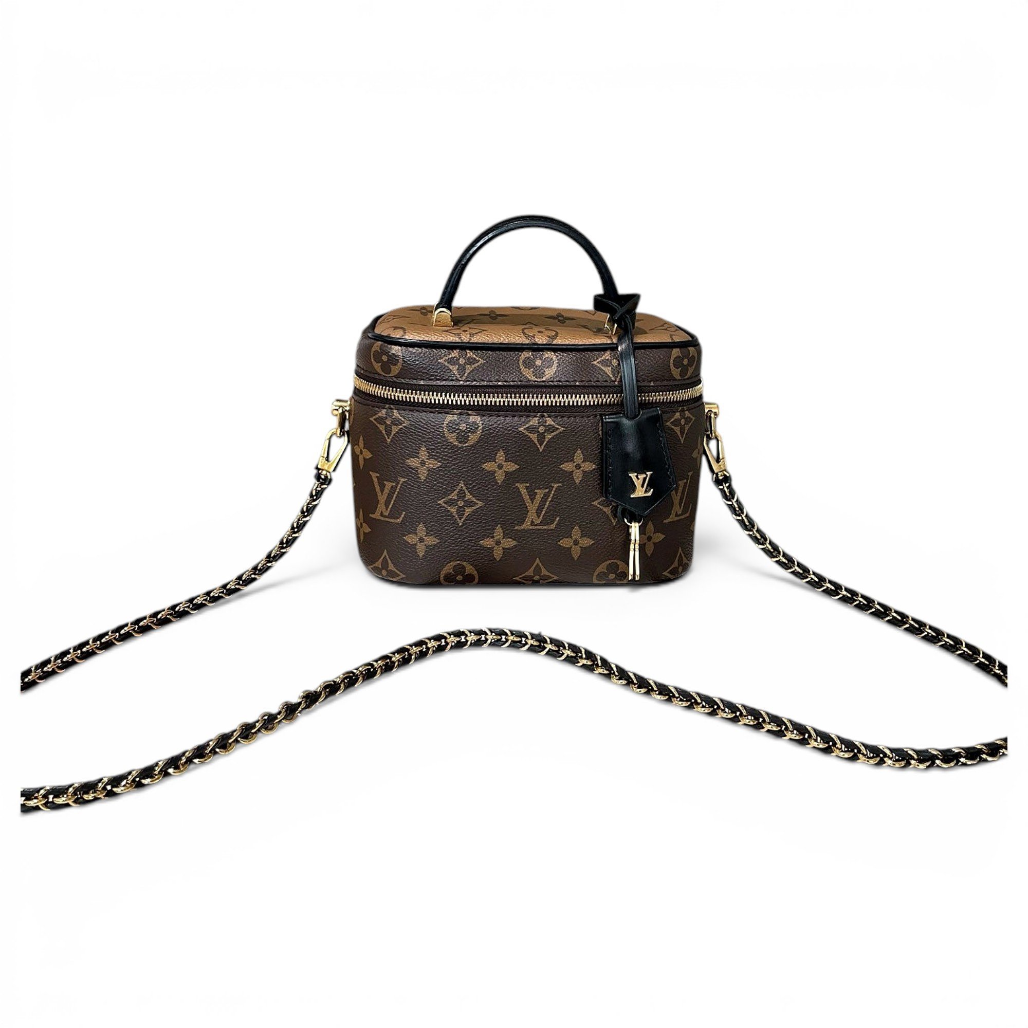 Vanity leather handbag