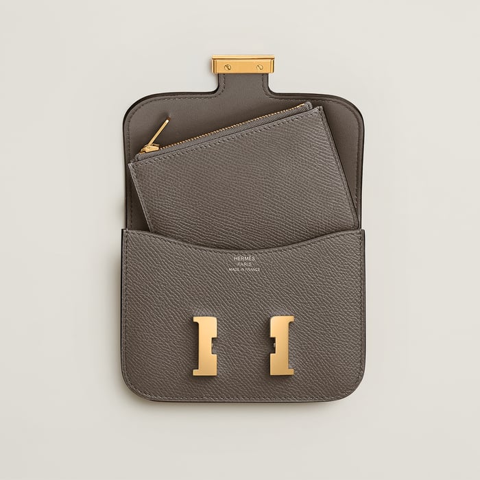 Gris Étain Constance Slim Wallet
