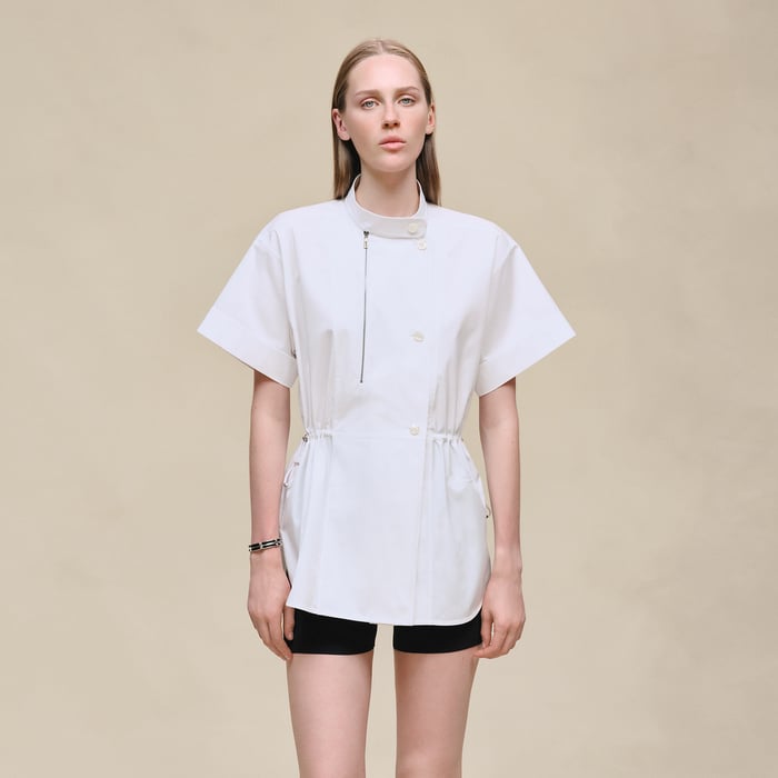 Blanc Drawstring Shirt