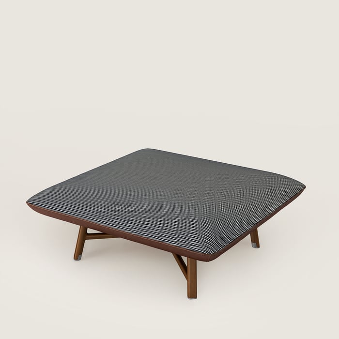 Les Necessaires d'Hermès "carre d'assise" low stool, medium model