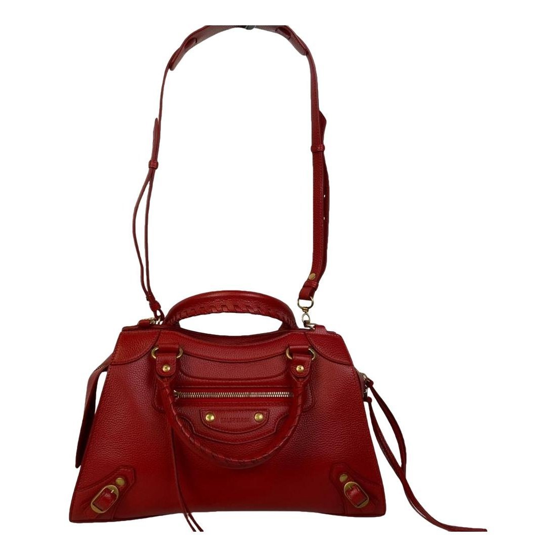 City leather handbag