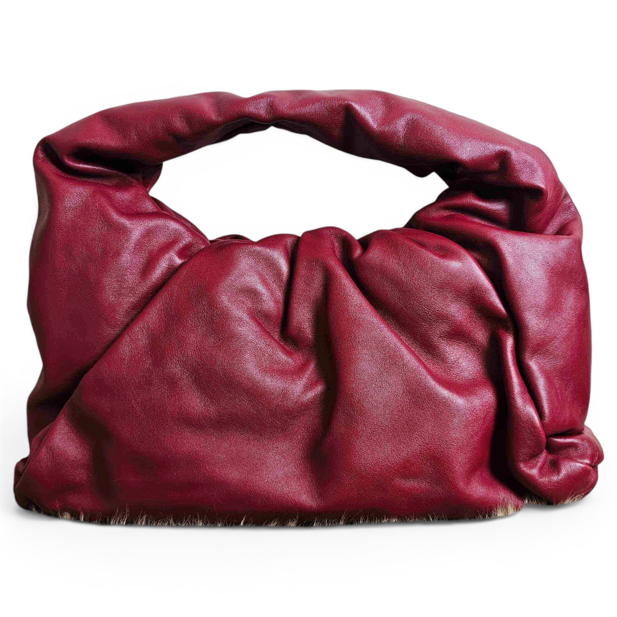 Pouch leather handbag