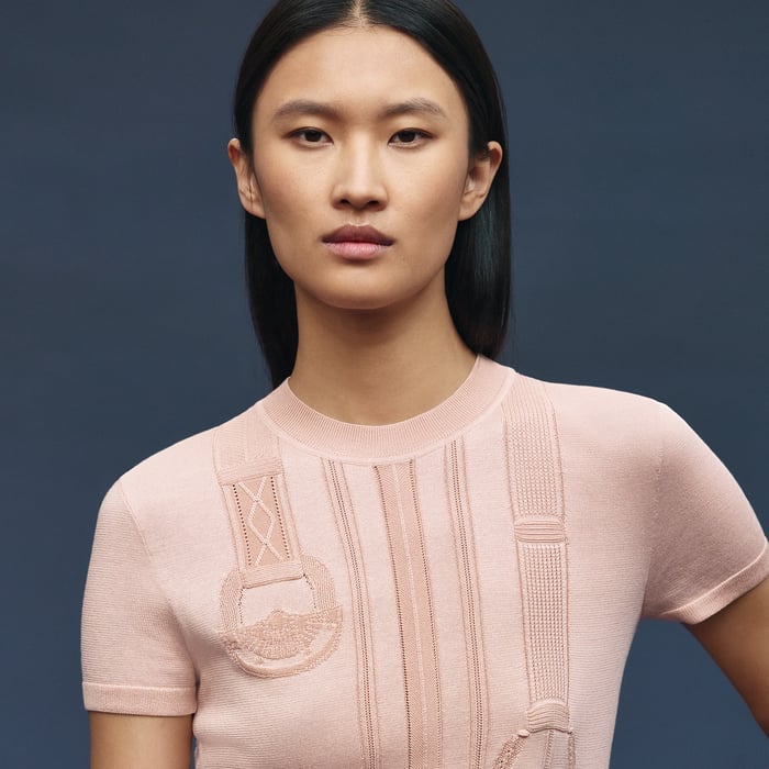 Rose Quartz "Etriers Remix" Short-sleeve Sweater