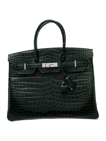 Shiny Porosus Crocodile Birkin 35