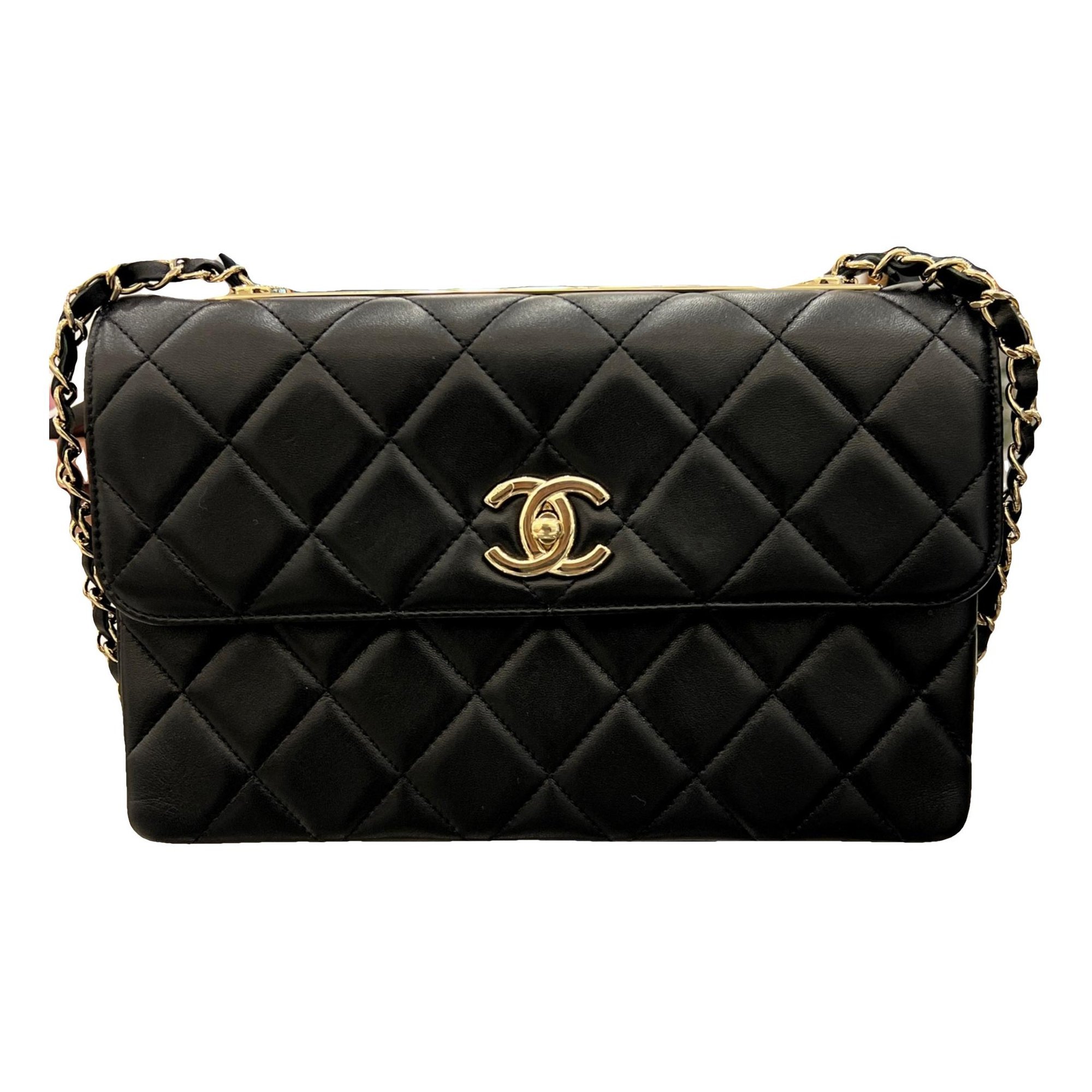 Trendy CC Flap leather handbag