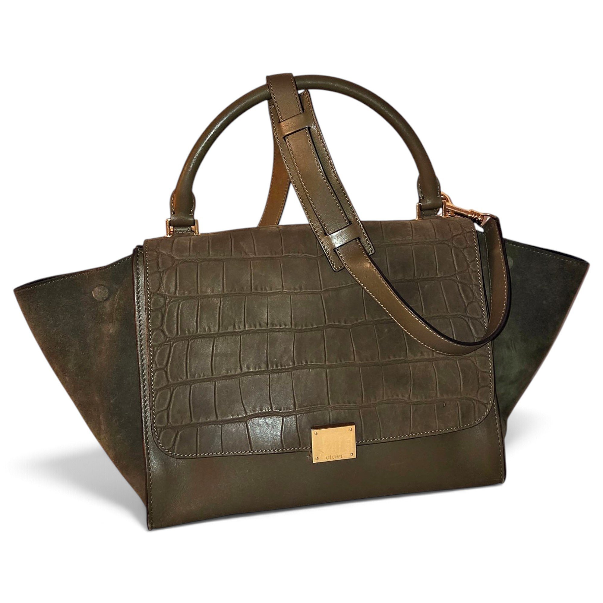Trapèze leather bag
