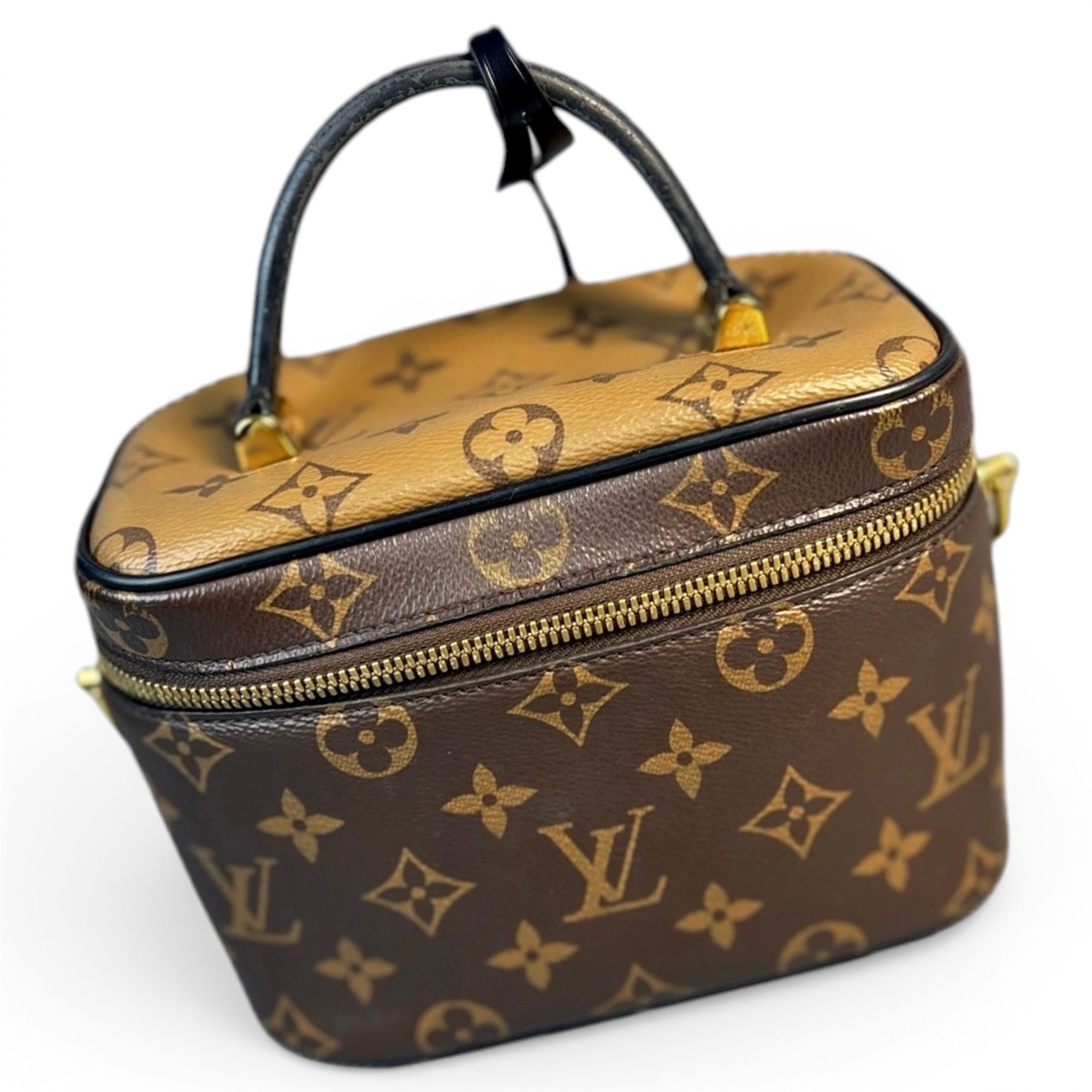 Vanity leather handbag