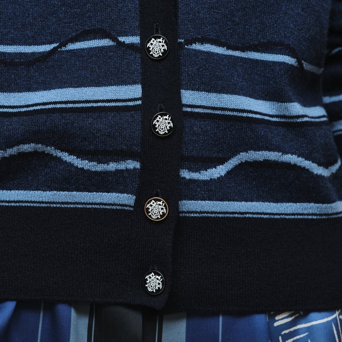 Bleu Lagune Long-sleeve Cardigan