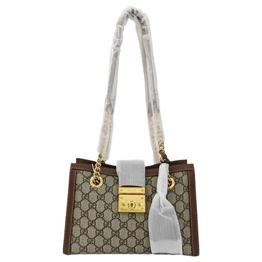 Padlock leather handbag