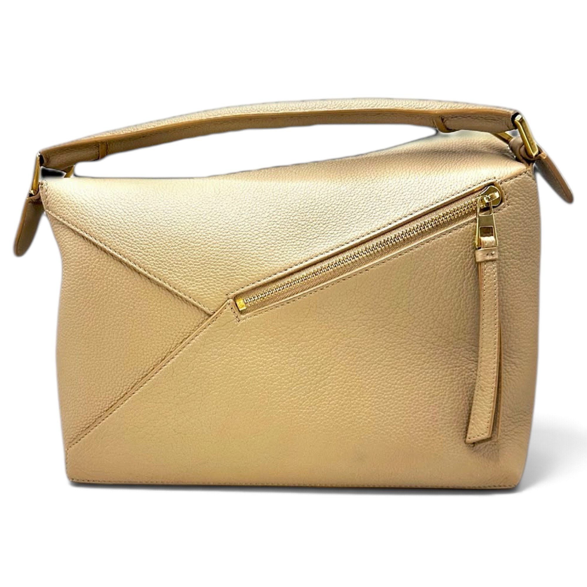 Puzzle leather handbag