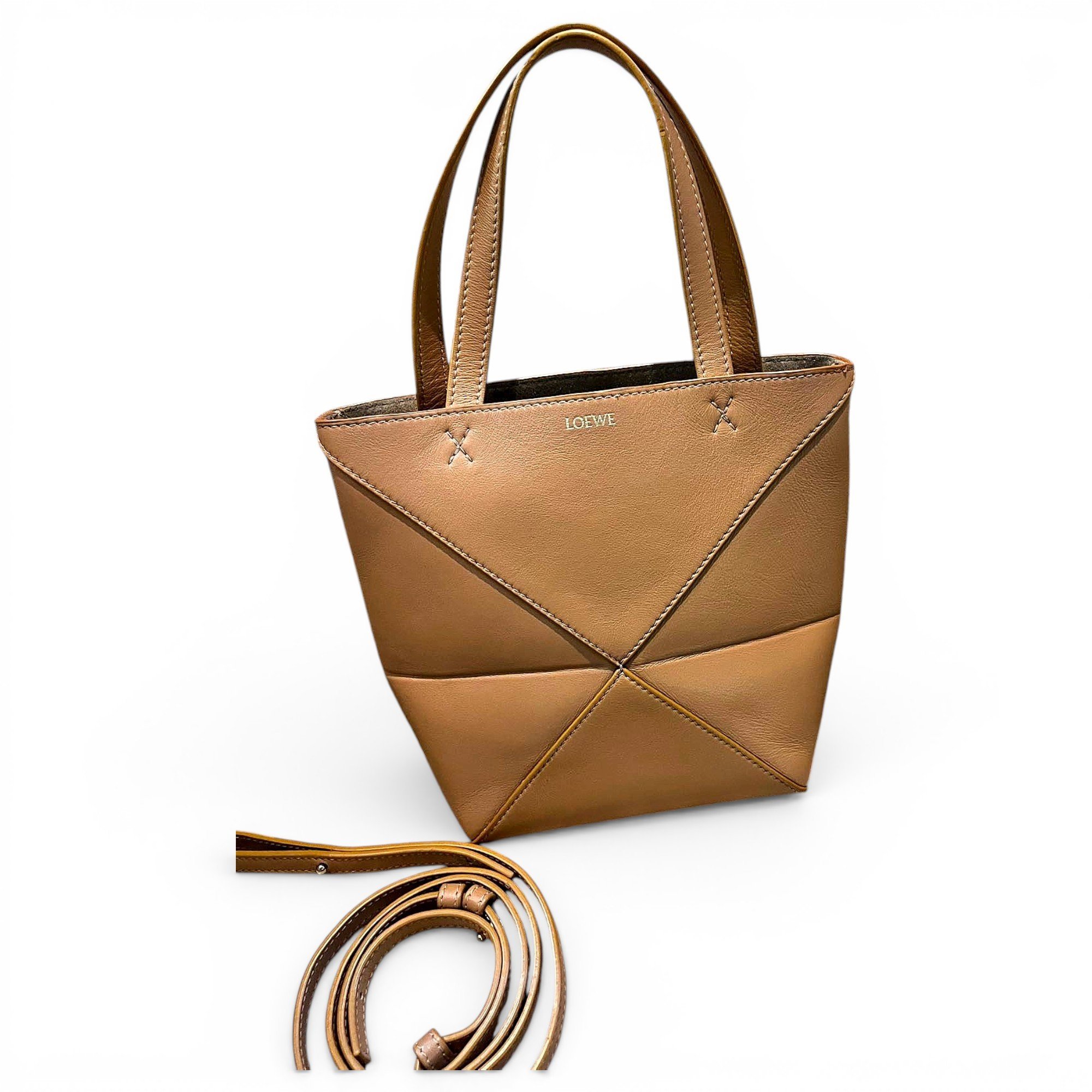 Puzzle Fold leather handbag
