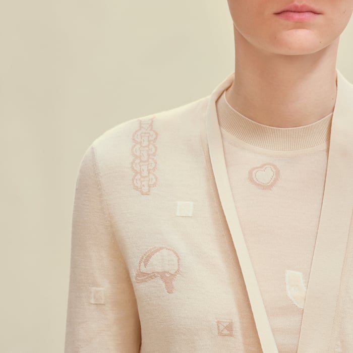 Blanc Cygne "Candy Libris Bandana" Light Long-sleeve Cardigan