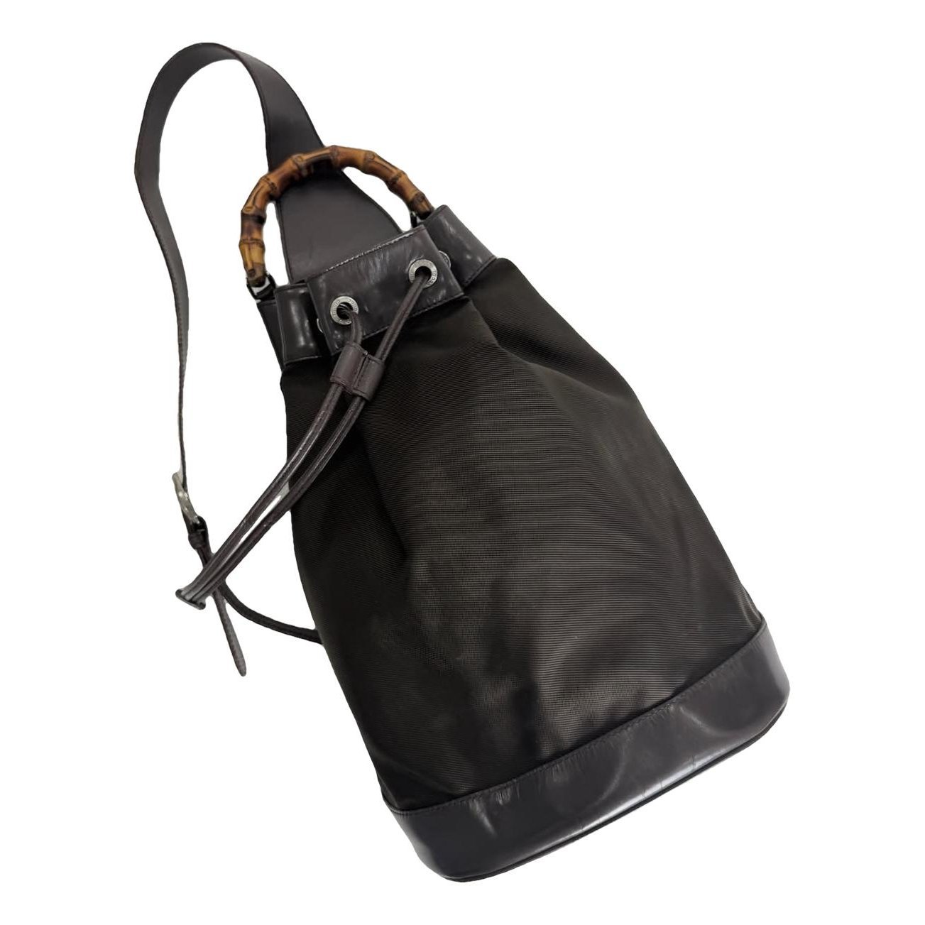 Vintage Bamboo Sling leather backpack