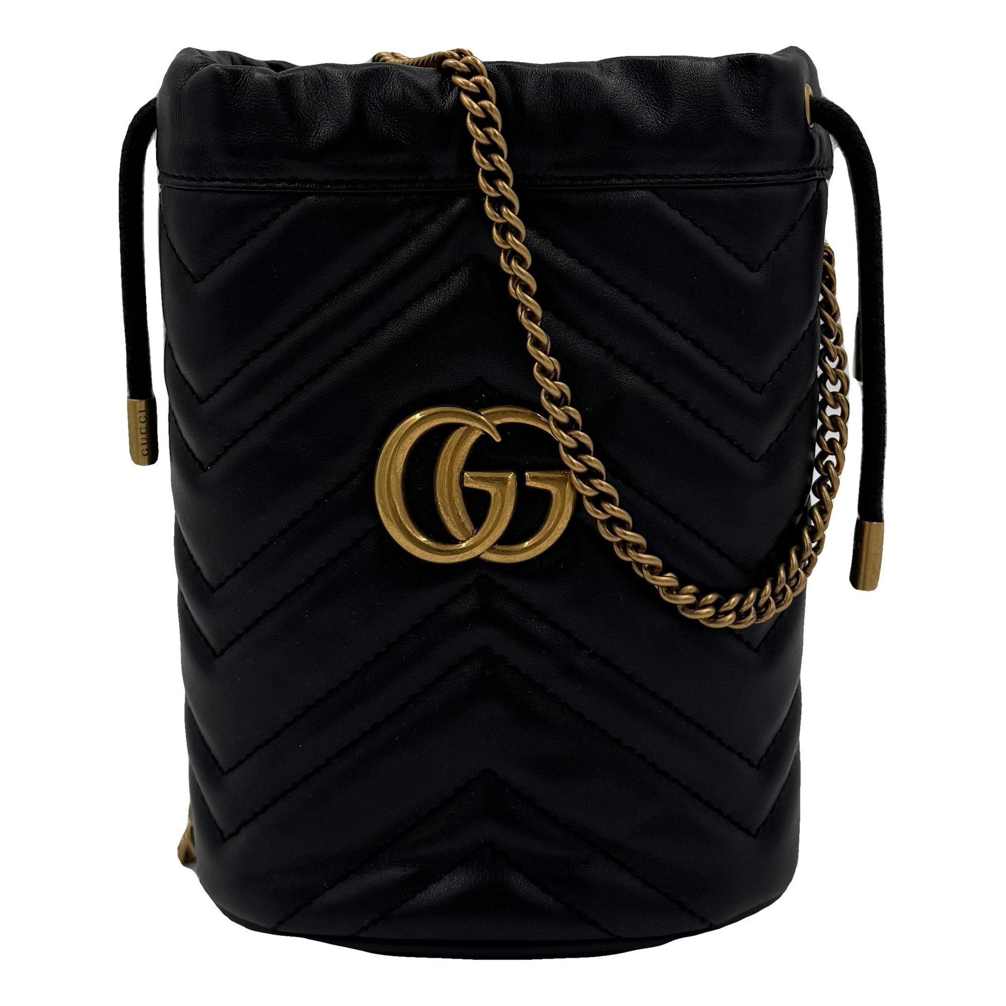 GG Marmont Chain Bucket leather handbag