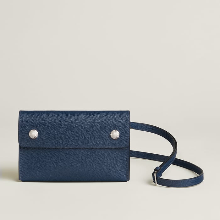 Navy Hermèsnap Wallet