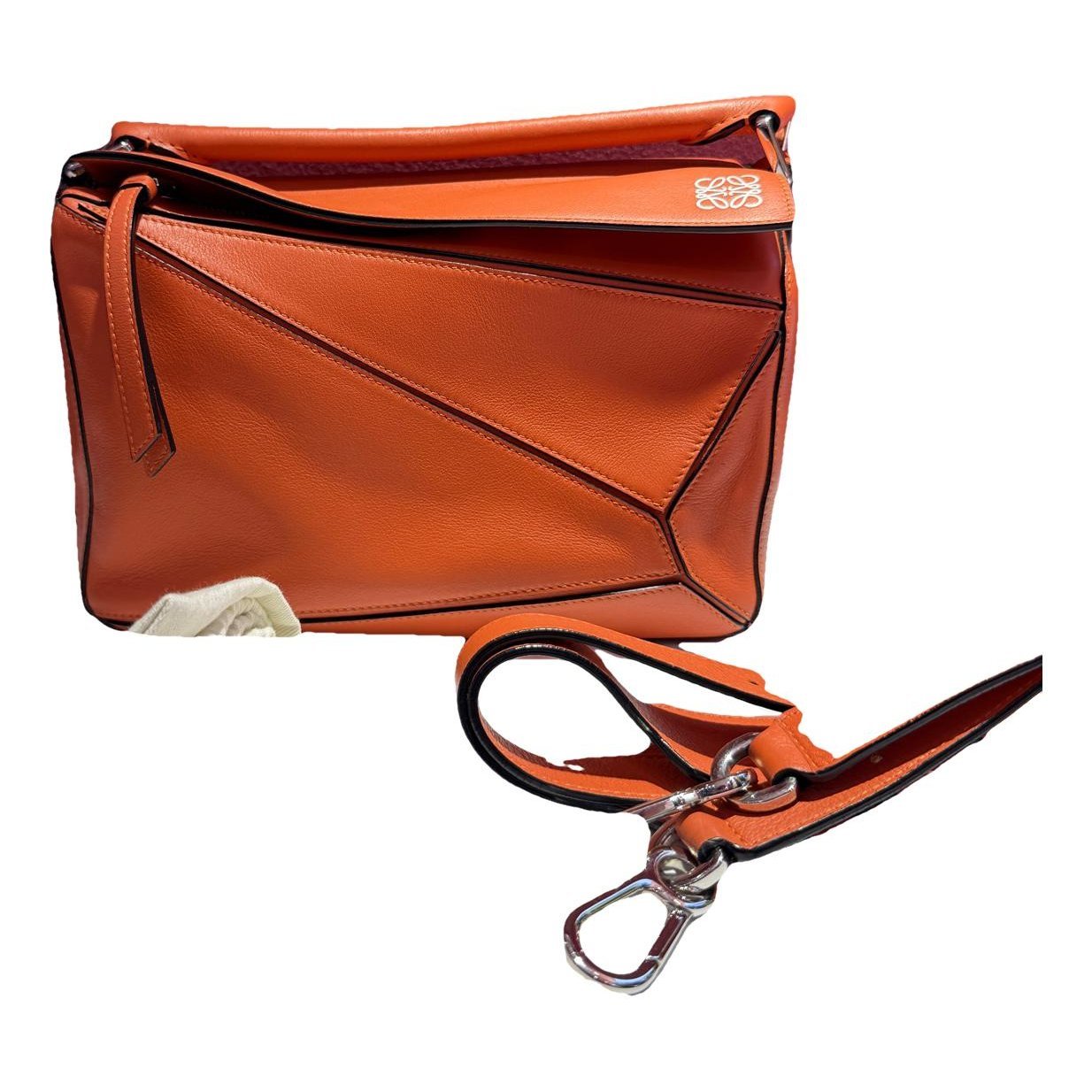Puzzle leather handbag