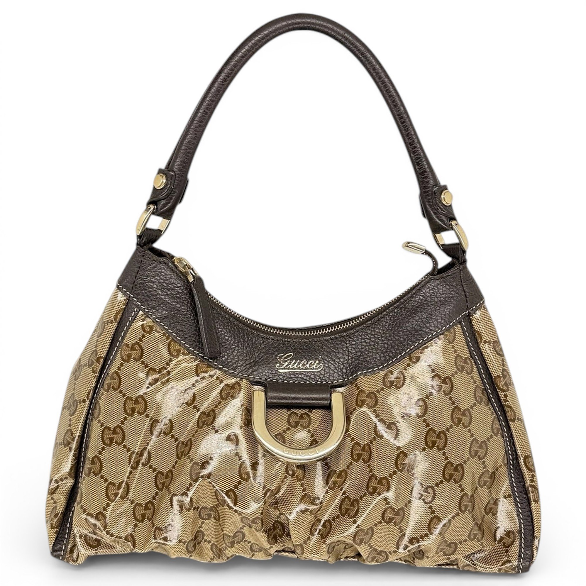 D-Ring patent leather handbag