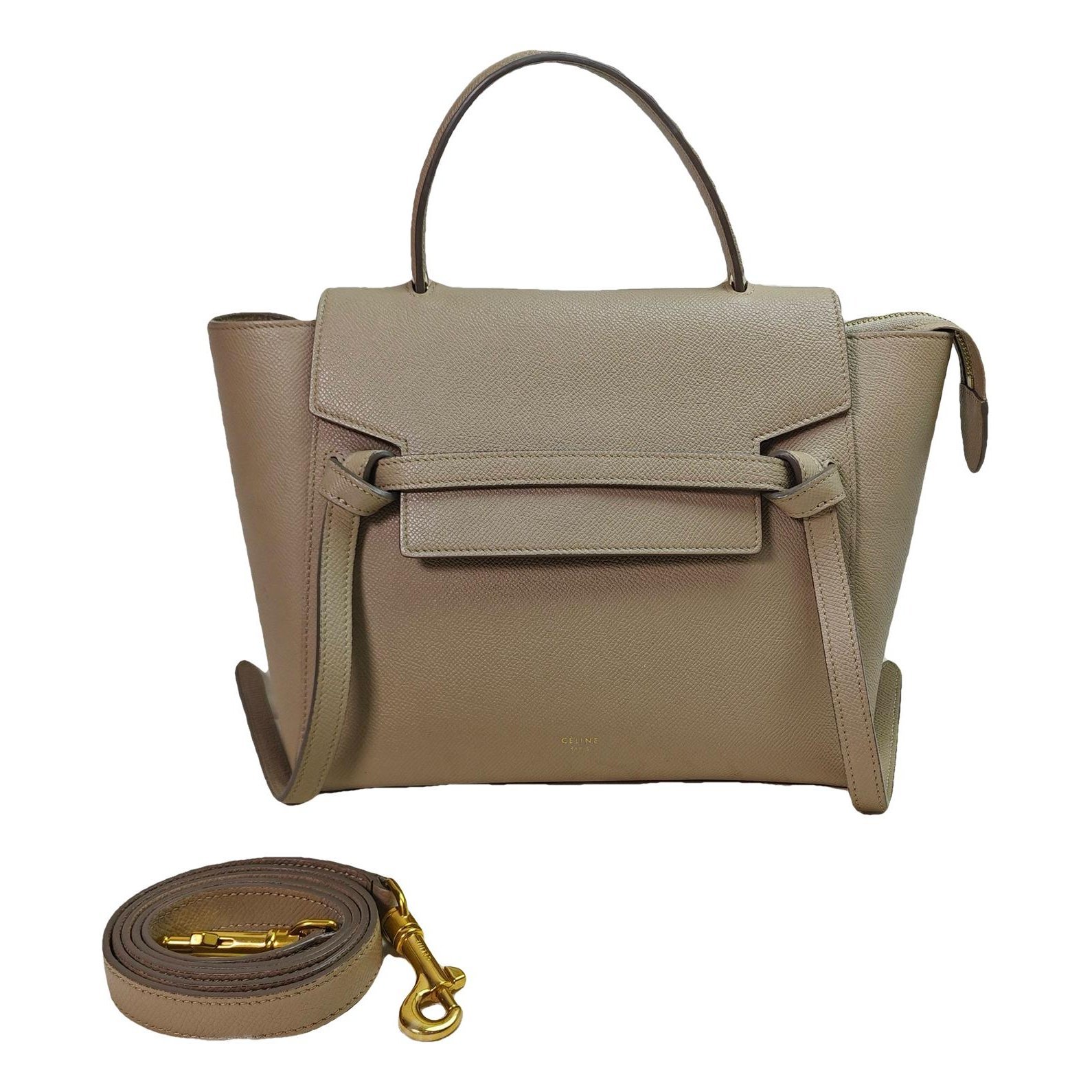 Belt leather handbag
