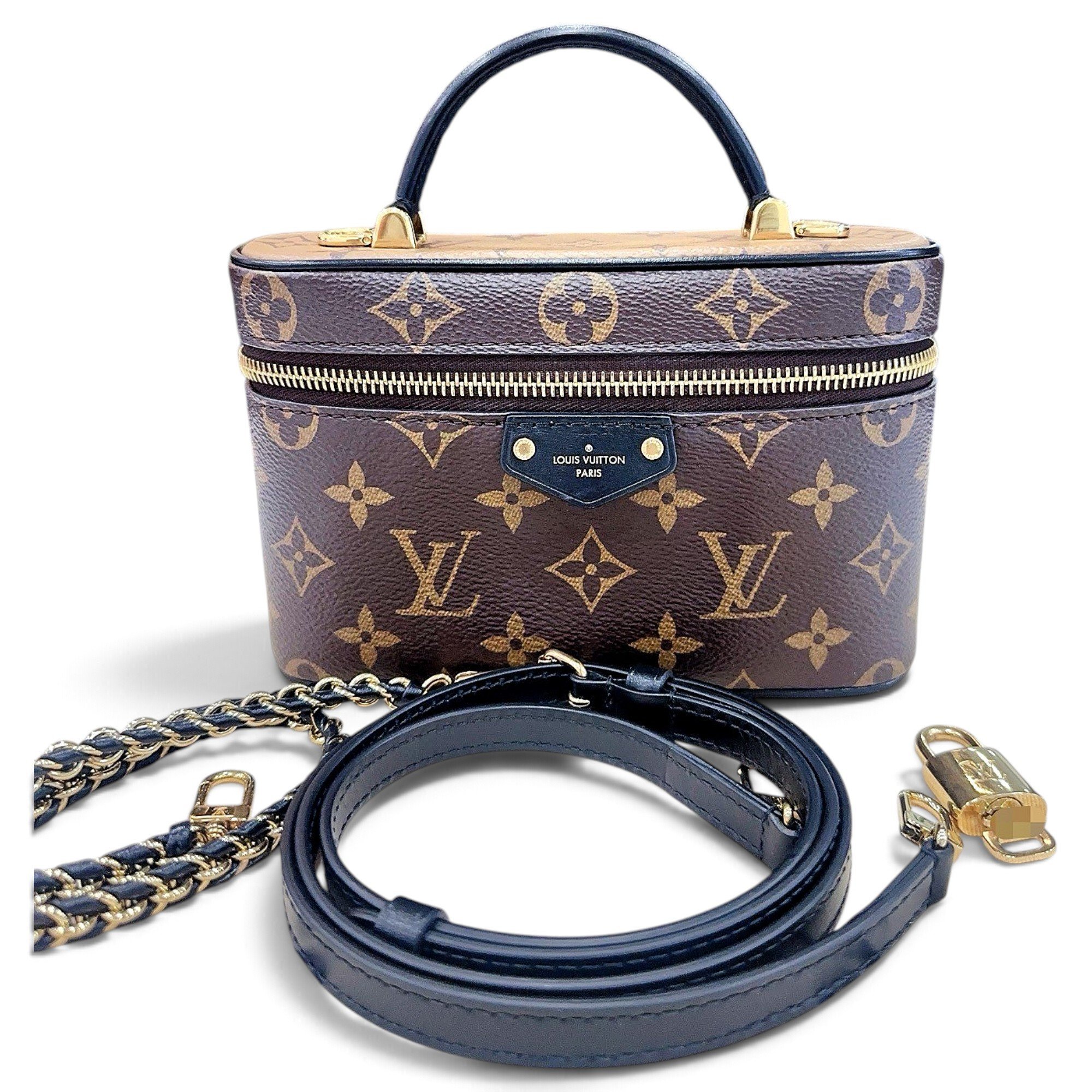 Vanity leather handbag