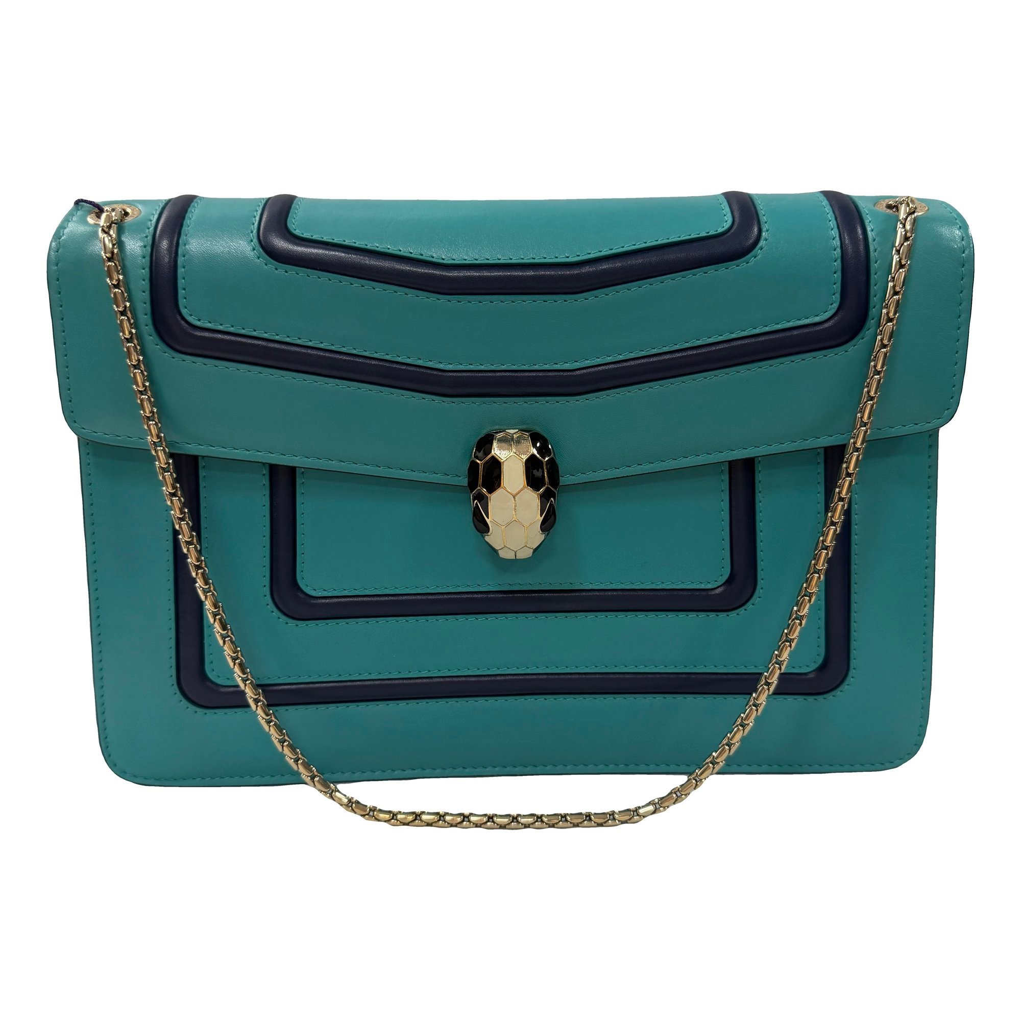 Serpenti leather handbag