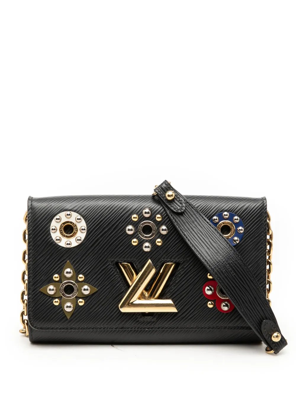 2017 Epi Mechanical Flowers Twist Chain Wallet crossbody bag