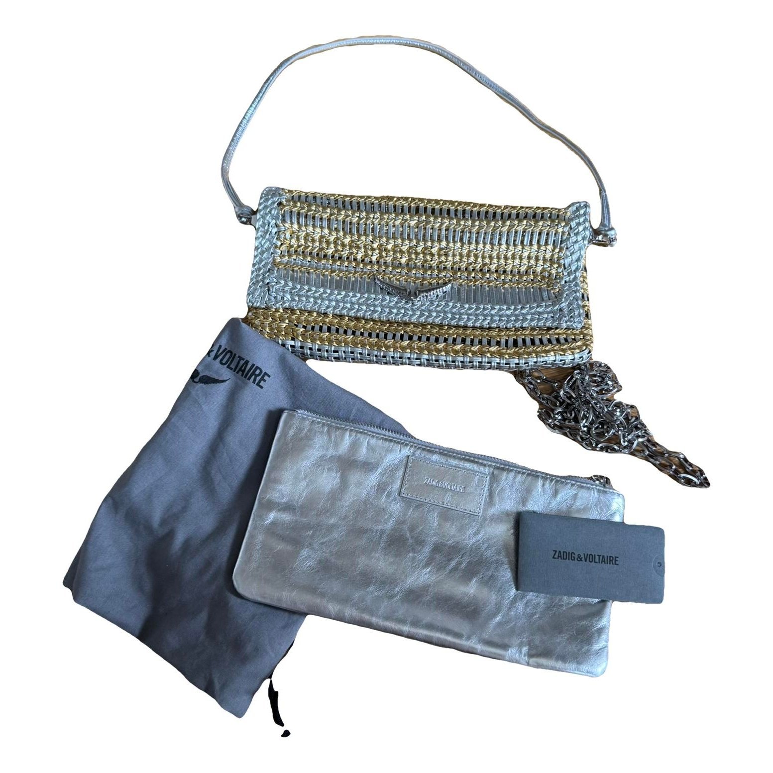 Leather clutch bag