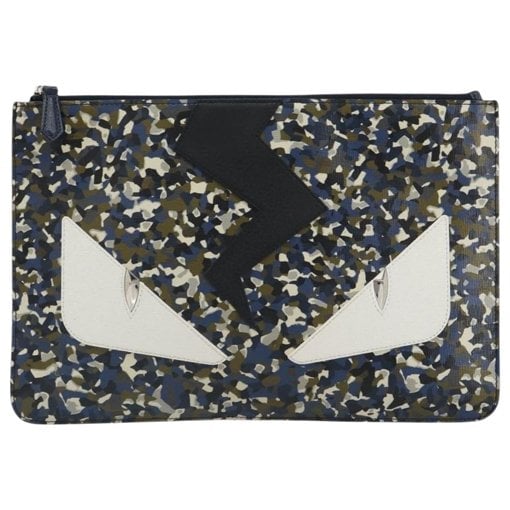 Leather clutch bag