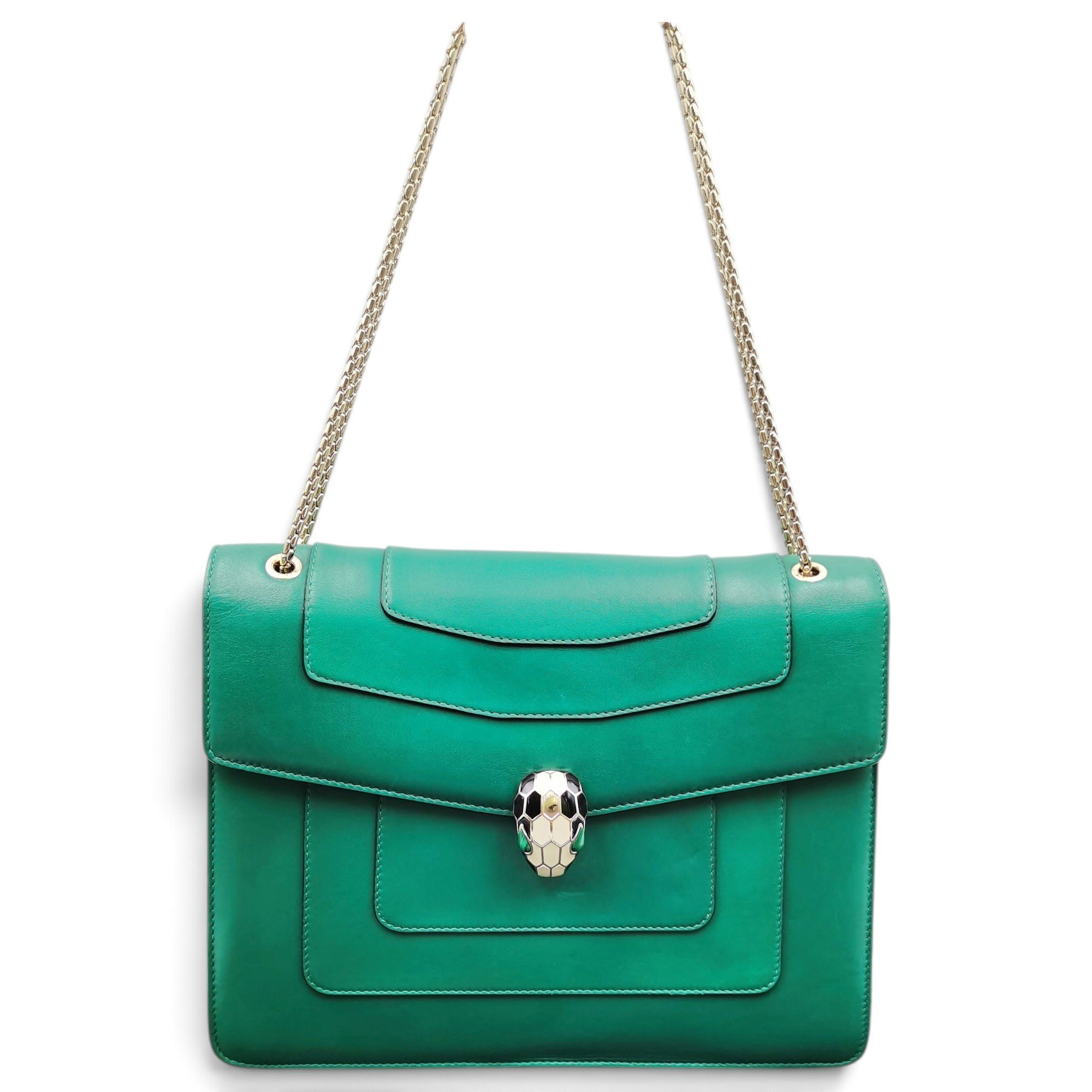 Serpenti leather handbag