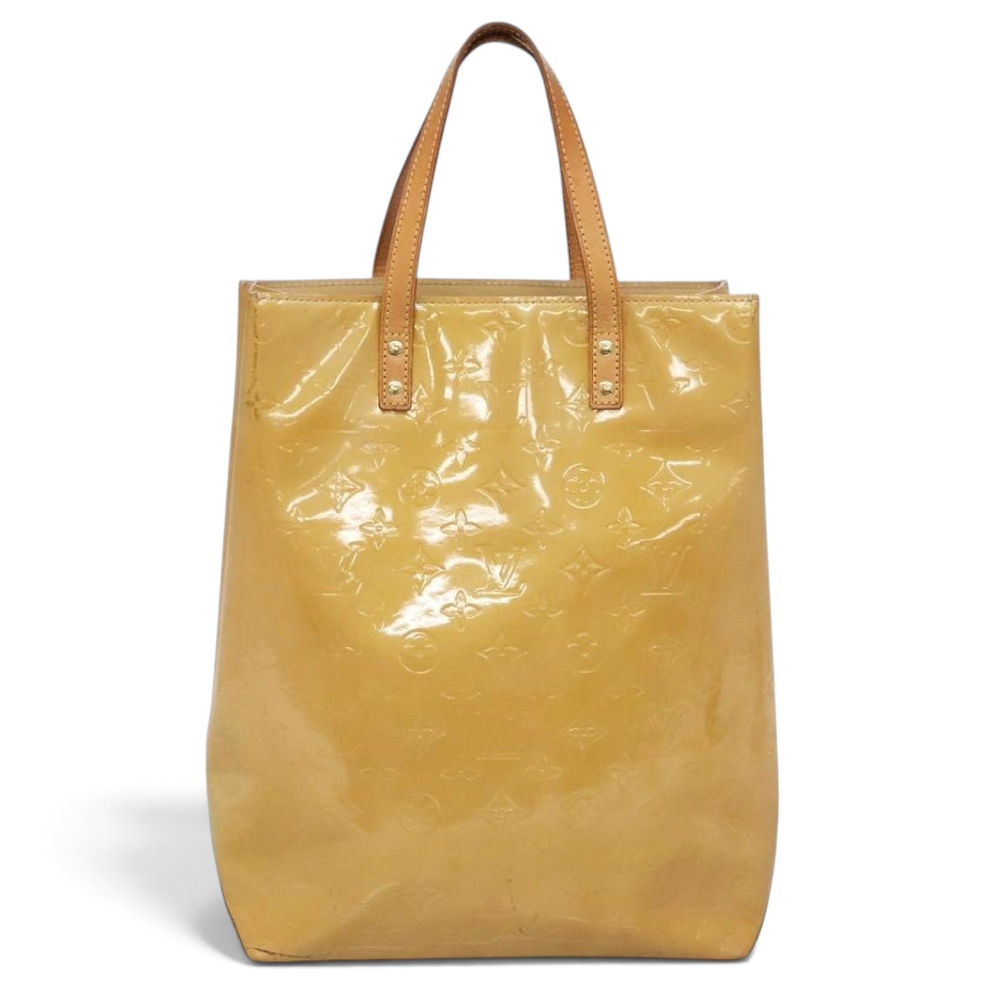 Reade patent leather handbag