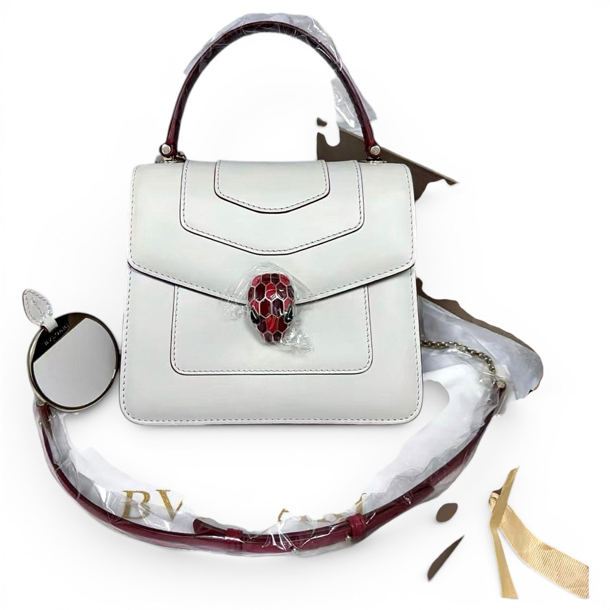 Serpenti leather handbag