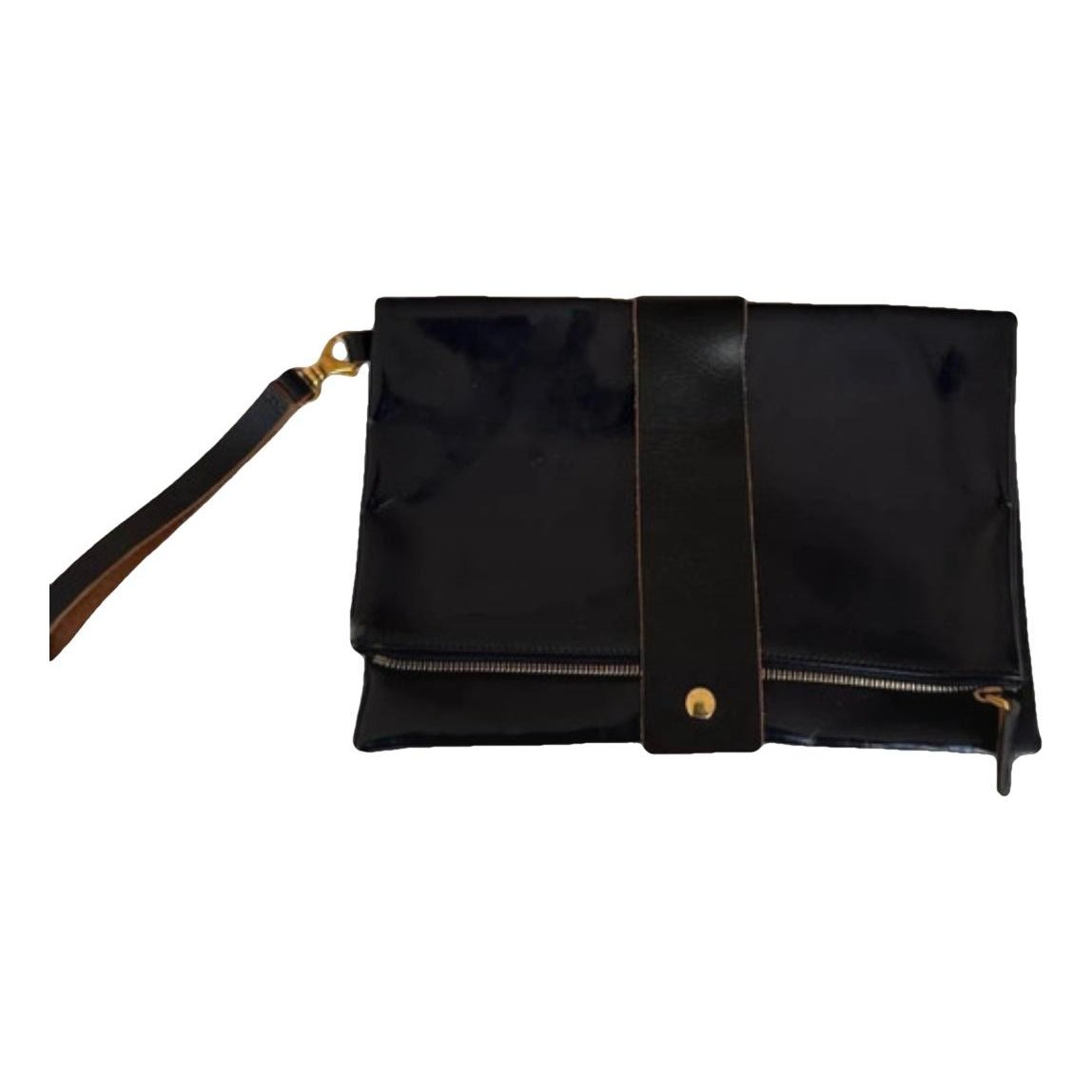 Leather clutch bag