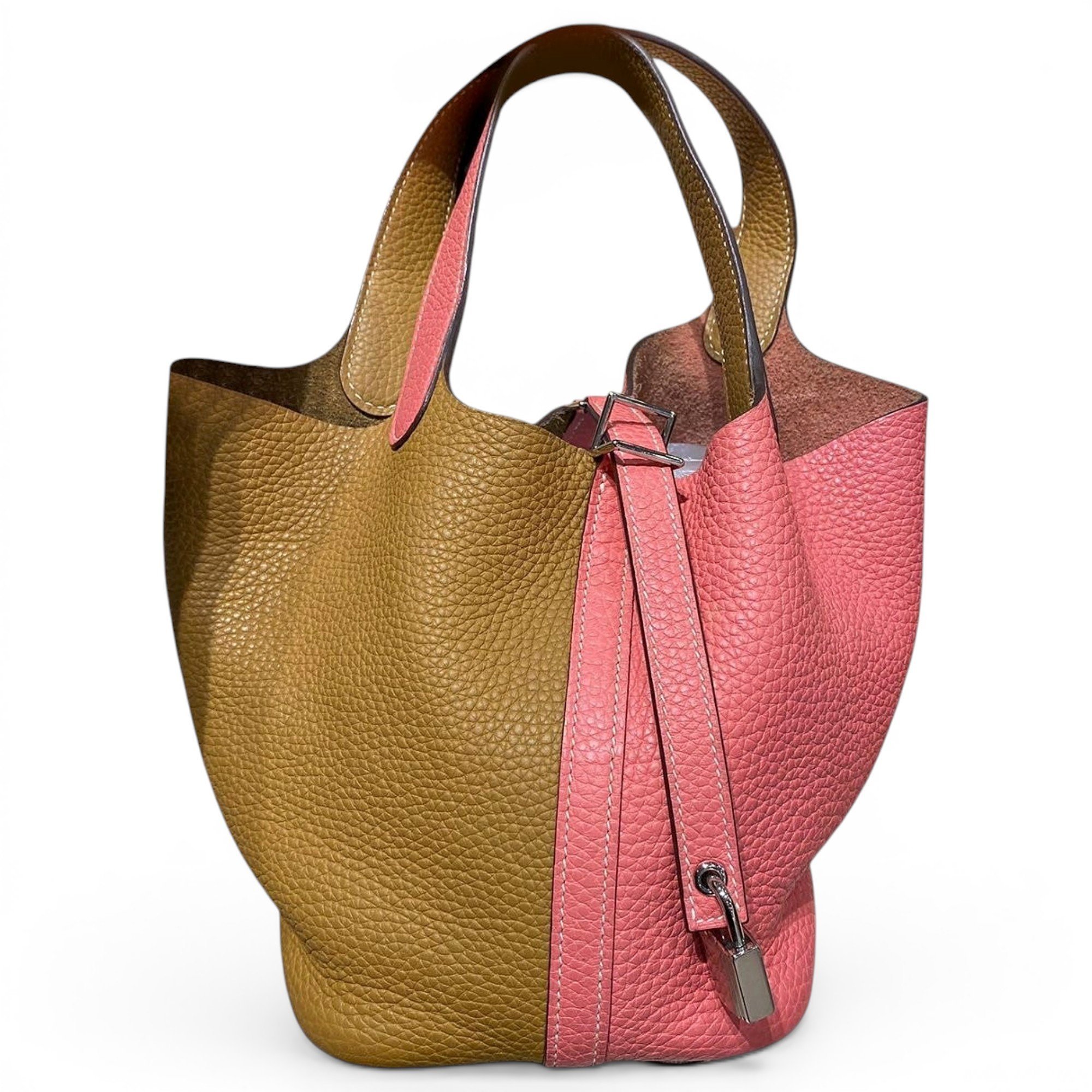 Picotin leather tote