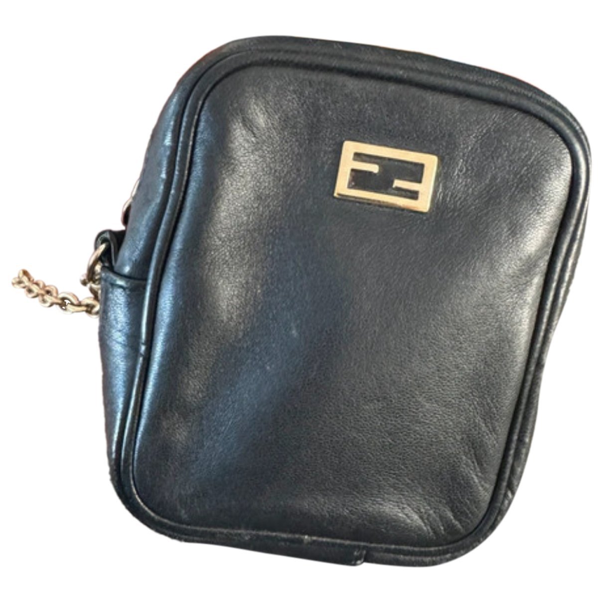 Baguette leather clutch bag