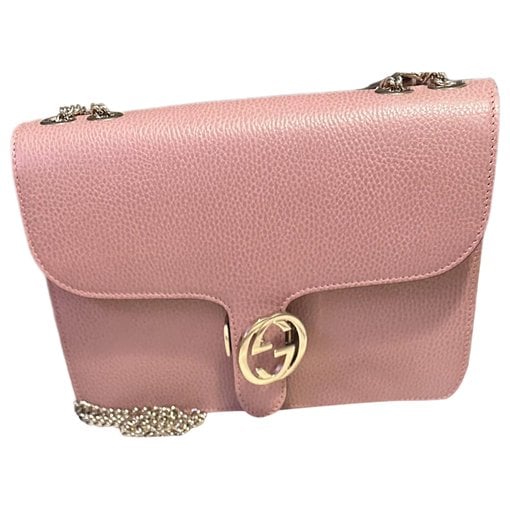 Interlocking leather handbag