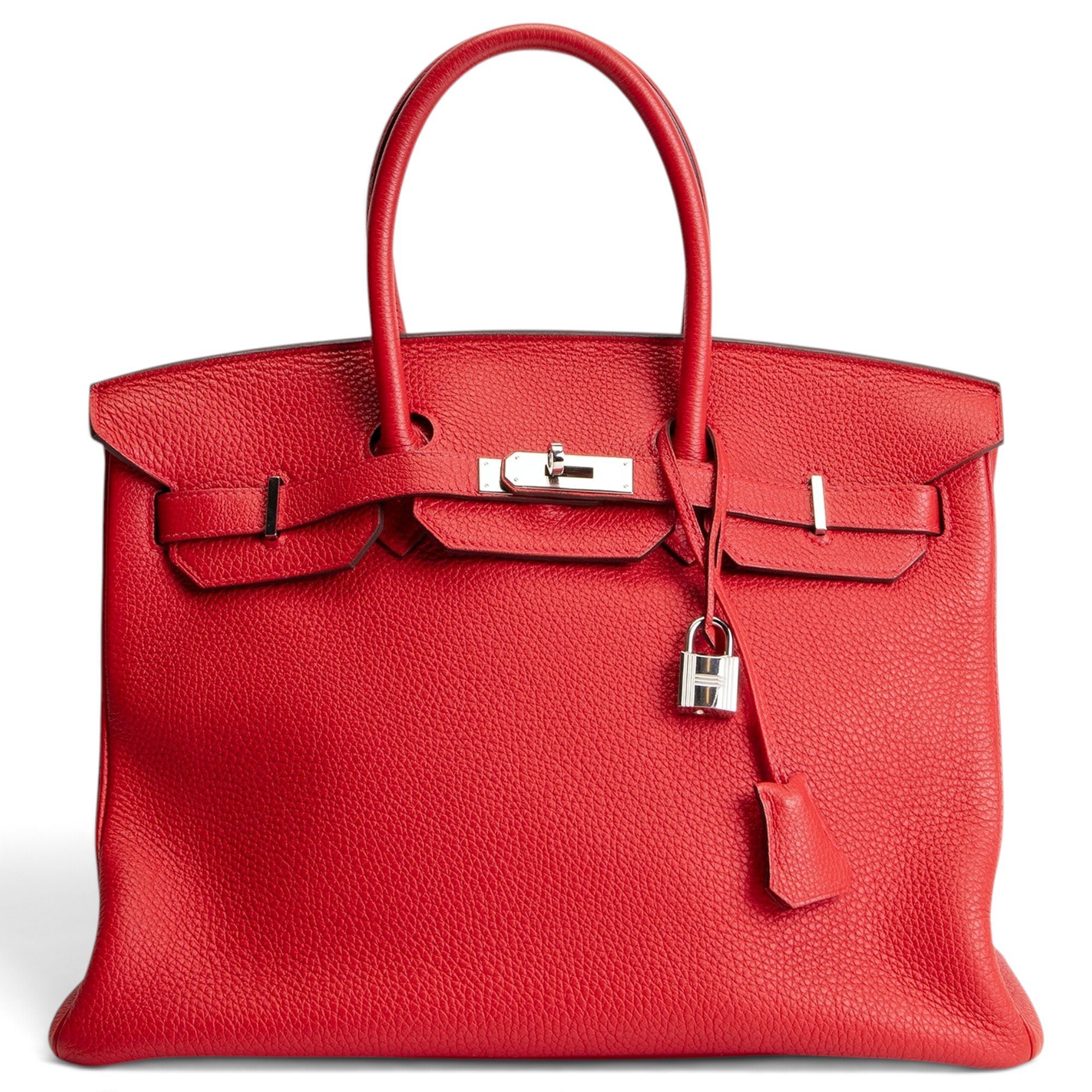 Hermes Birkin 35 Handbag Rouge De Coeur Togo Leather 0142