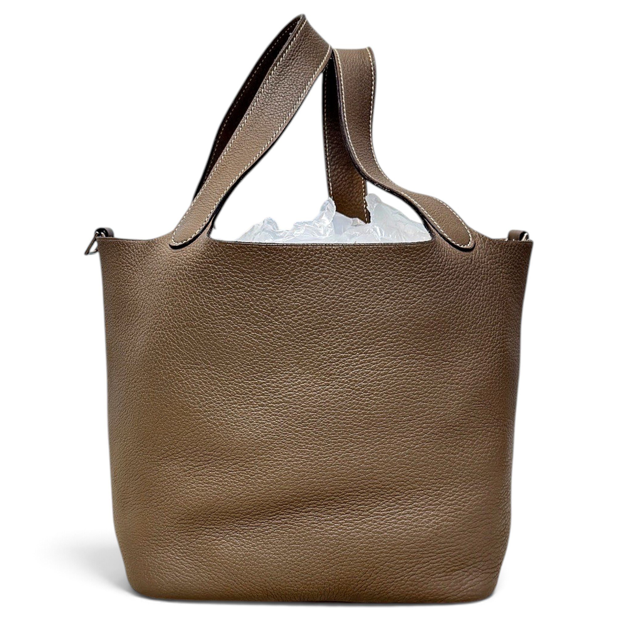 Picotin leather tote