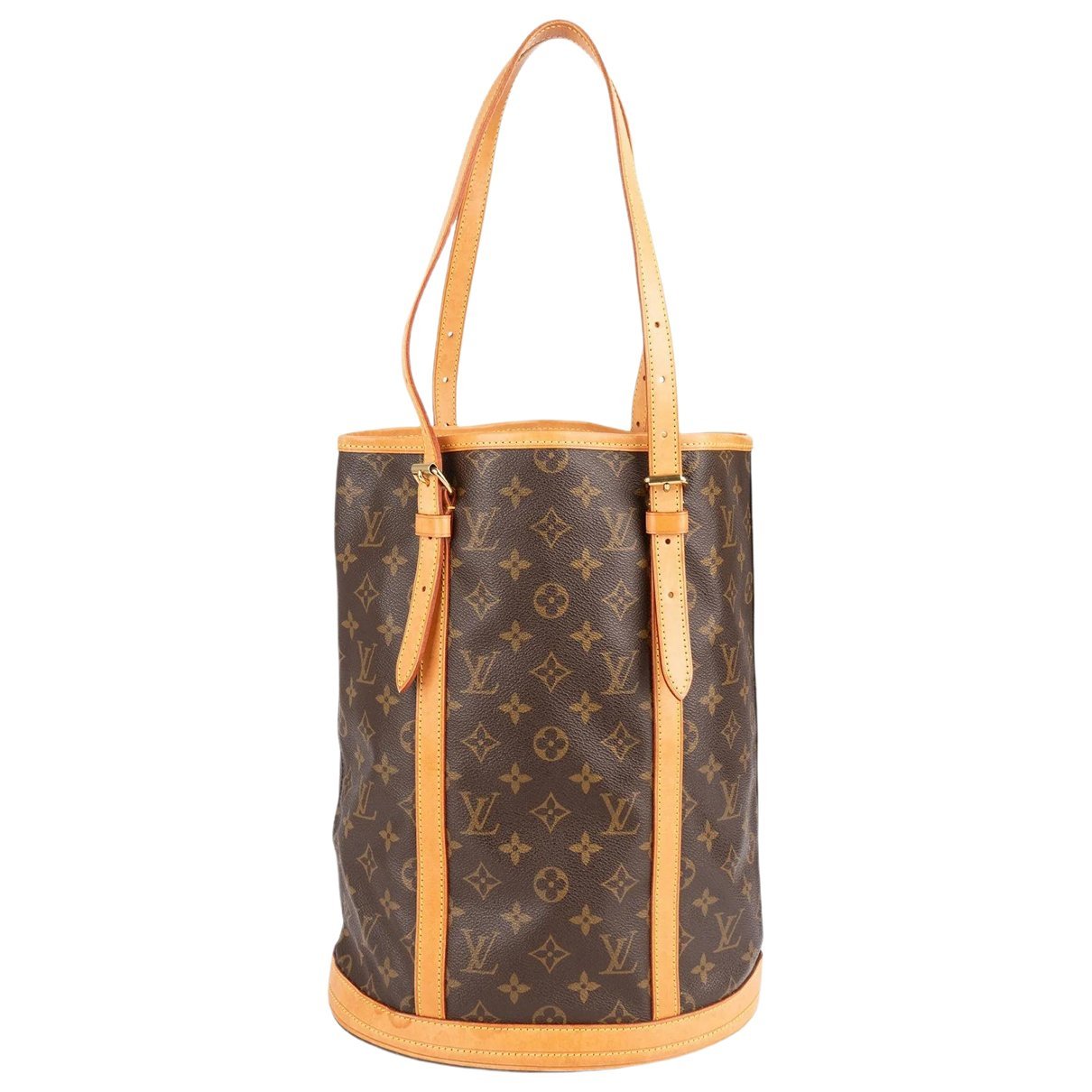 Bucket leather handbag