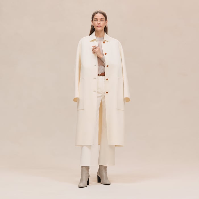 Blanc Naturel Cashmere Wrap Coat