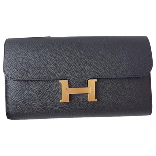 Leather clutch bag