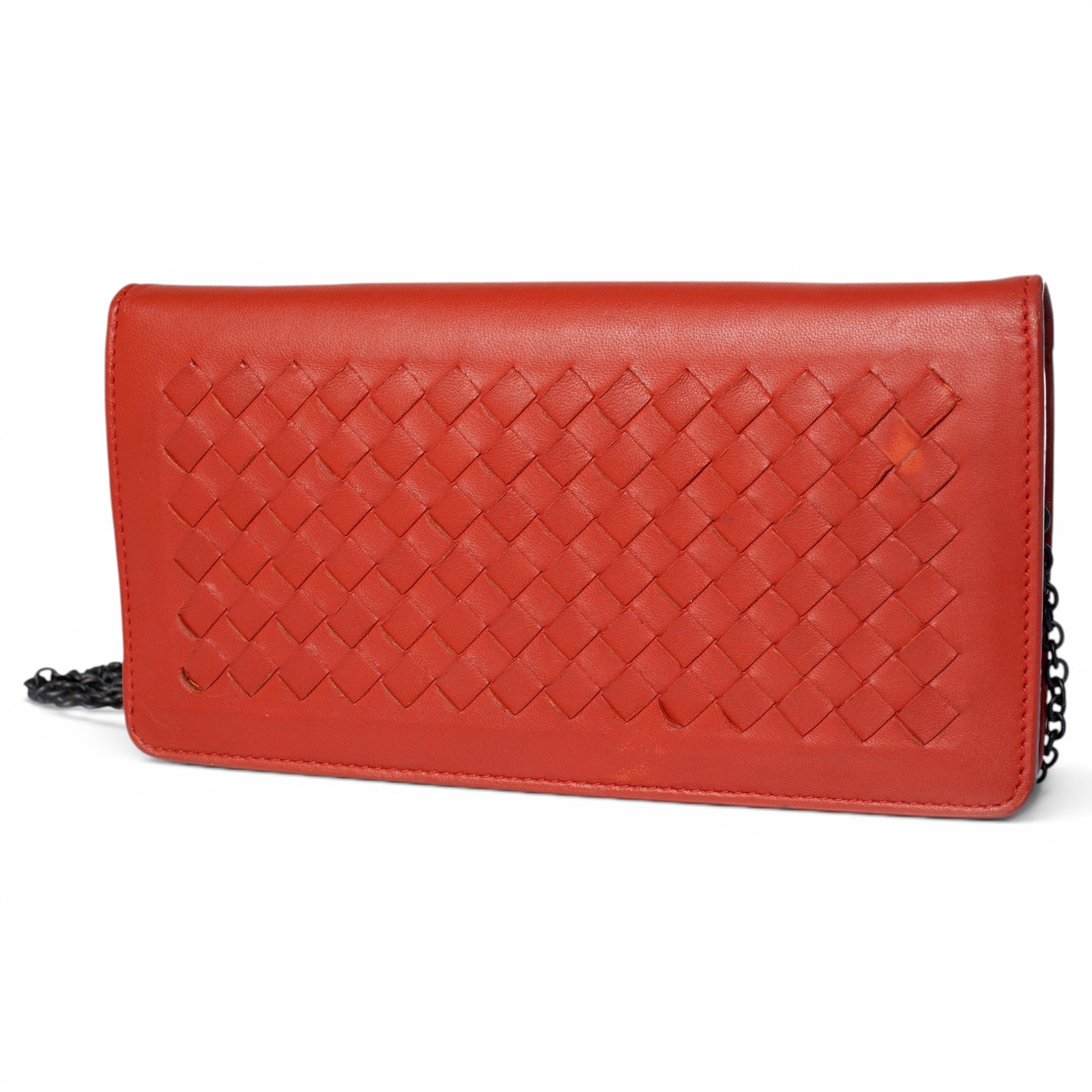 Leather clutch bag